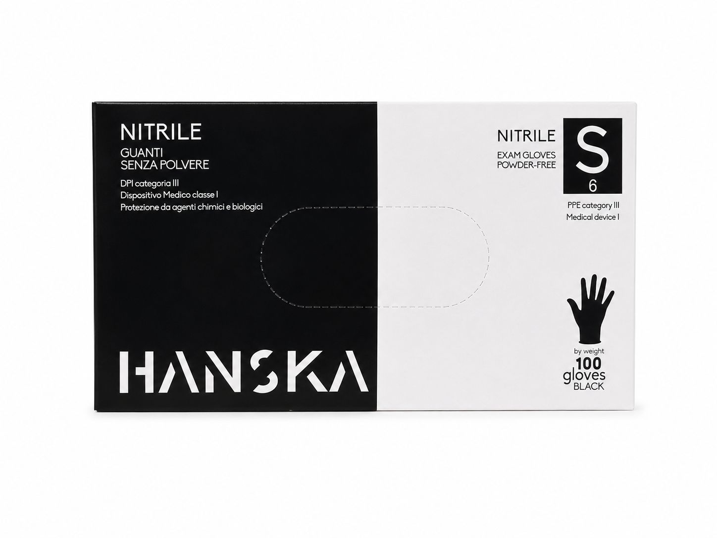 00104 -- 000 (12783) CPM GUANTI IN NITRILE NERO HANSKA MISURA S. - immagine 1