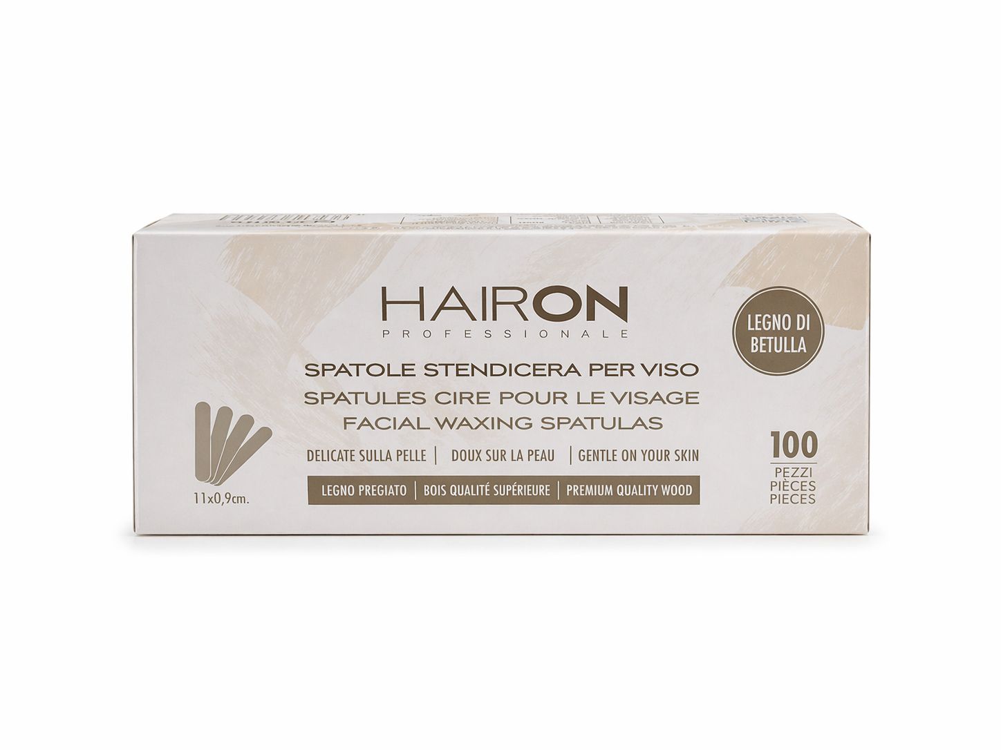 081816 -- 000 (8612) HAIR ON SPATOLA STENDICERA MONOUSO VISO 100 PZ. - immagine 1