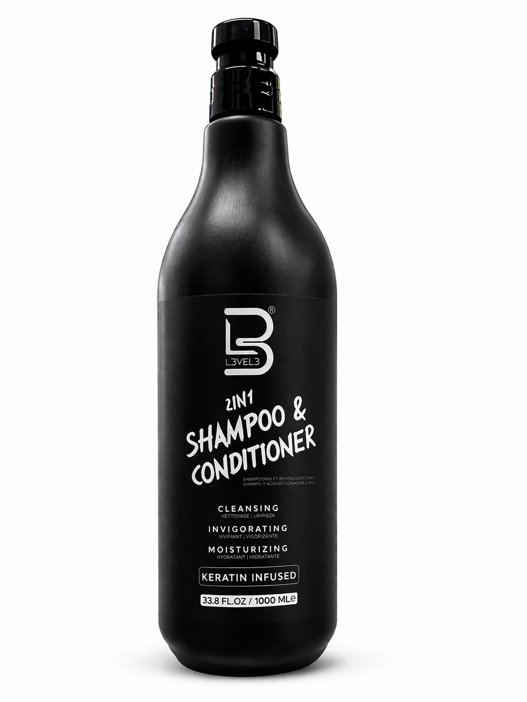 092910 -- 000 (9223) L3VEL3 2IN1 SHAMPOO&CONDITIONER1000 ML. LV3010. - immagine 1