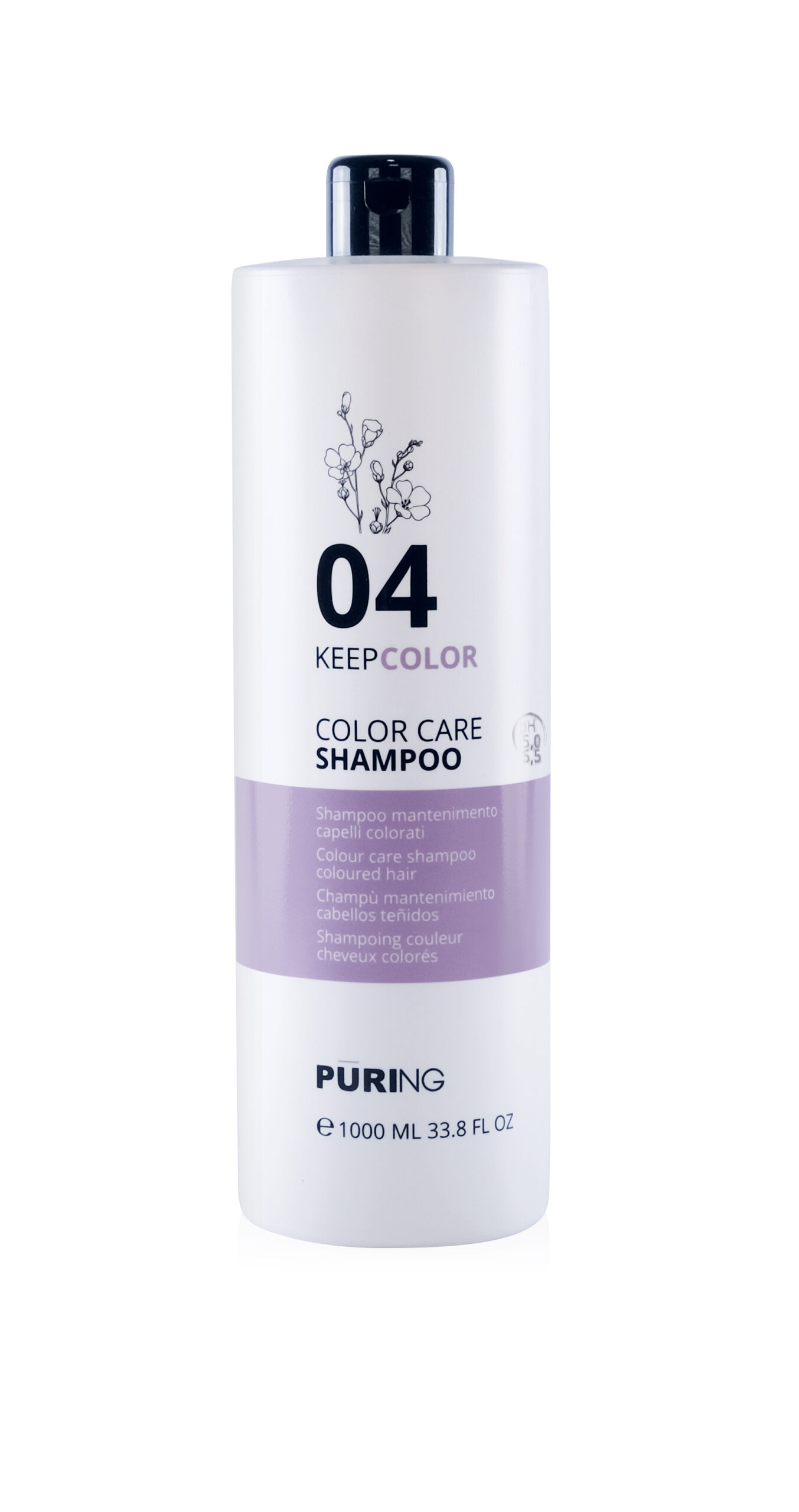 1027470 -- 000 (9064) PURING 04 KEEPCOLOR SHAMPOO MANTENIMENTO CAPELLI COLORATI 1000 ML. - immagine 1