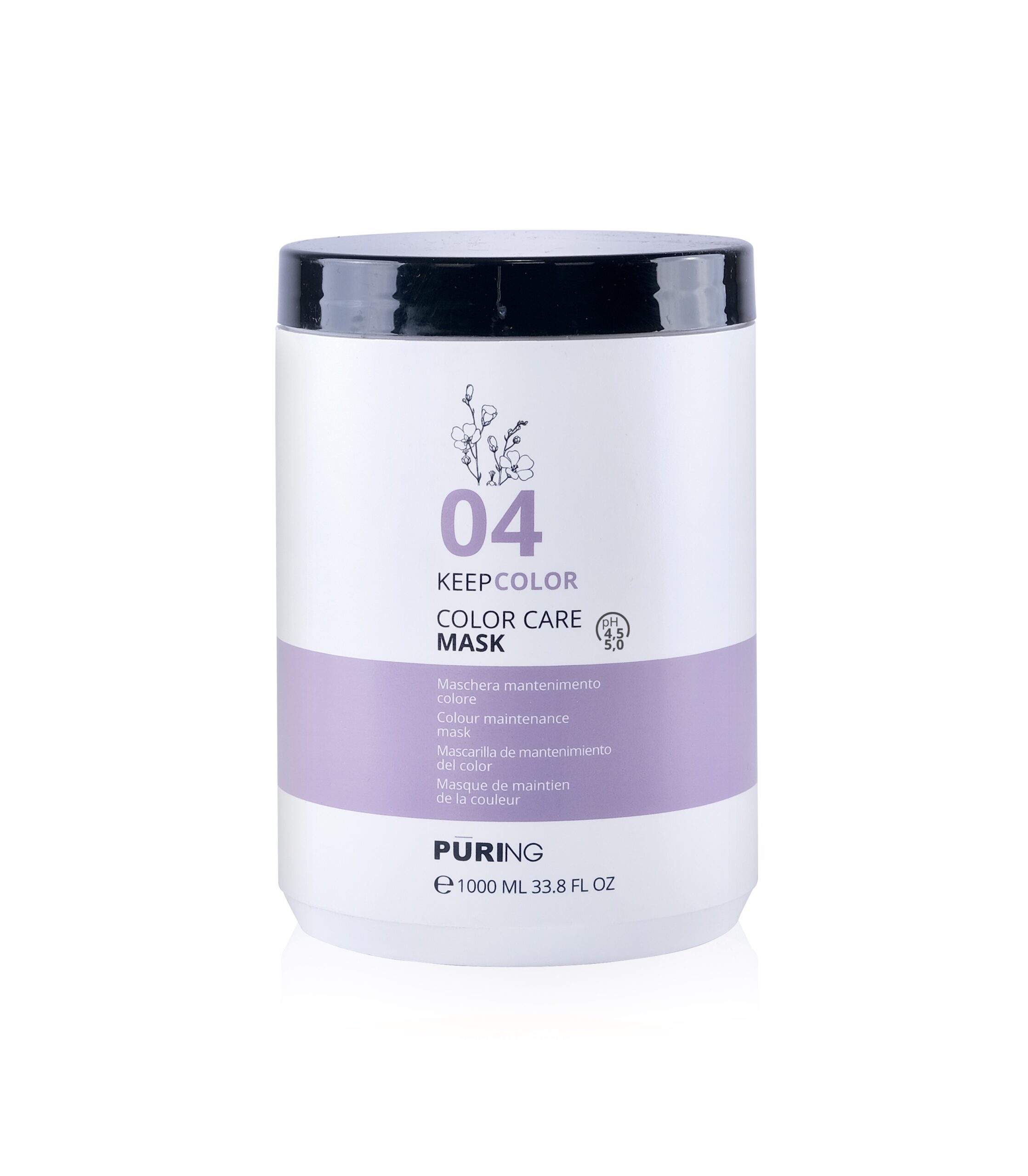 1027475 -- 000 (9050) PURING 04 KEEPCOLOR MASK MANTENIMENTO COLORE 1000 ML. - immagine 1