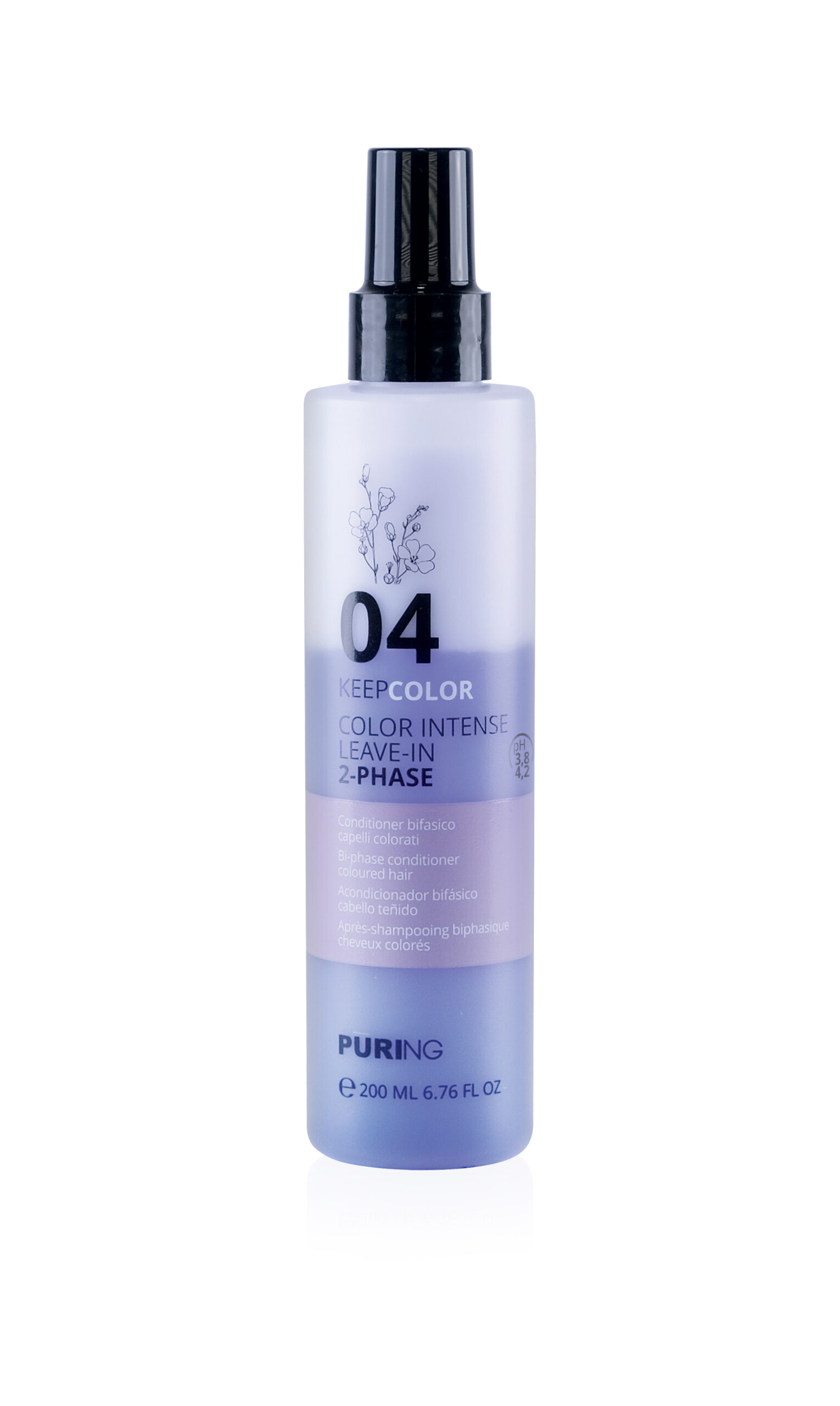 1027477 -- 000 (8989) PURING 04 KEEPCOLOR SPRAY LUCIDANTE CAPELLI TRATTATI E COLORATI 150 ML. - immagine 1