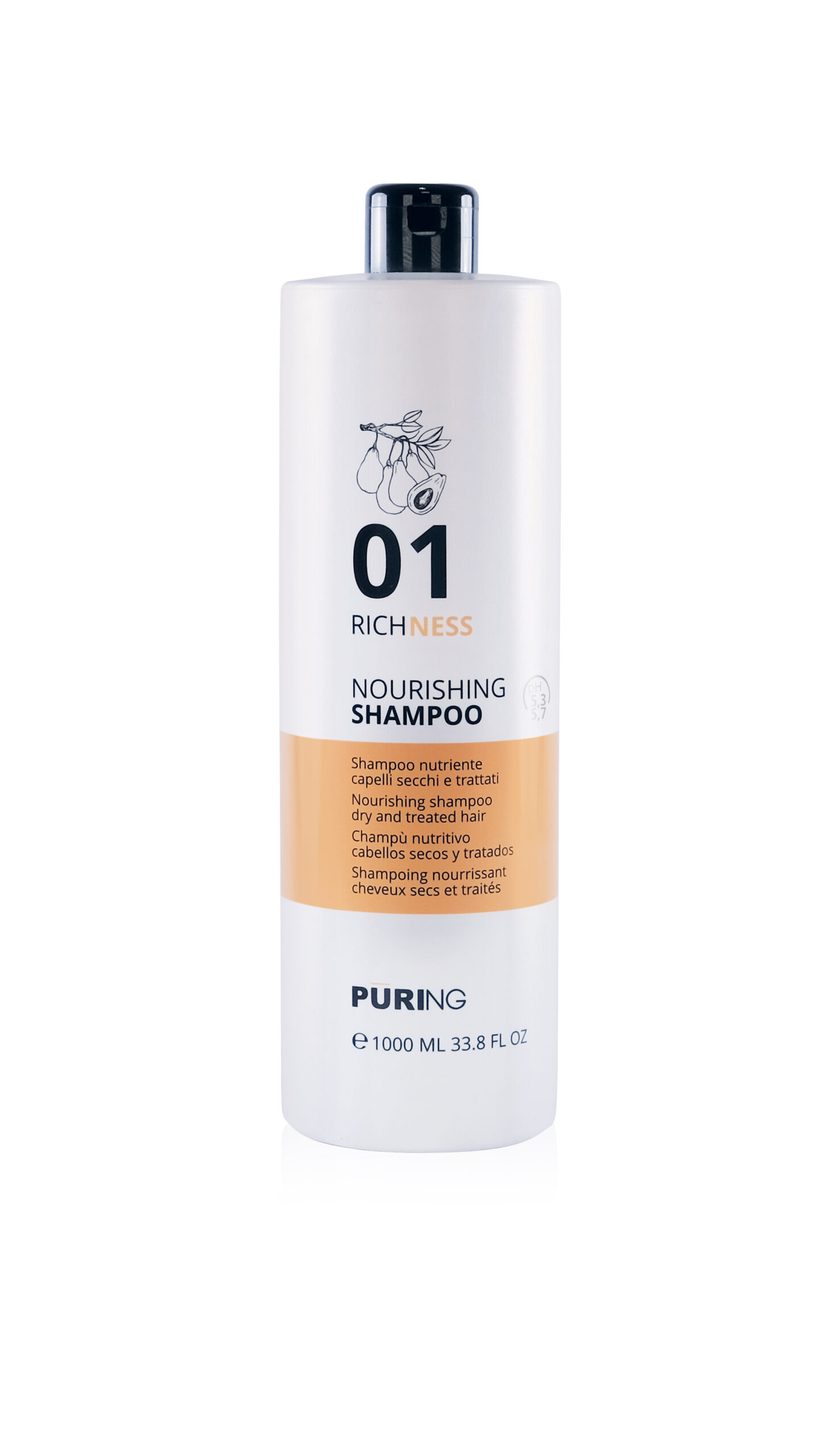 1027492 -- 000 (9046) PURING 01 RICHNESS SHAMPOO NUTRIENTE CAPELLI SECCHI 1000 ML. - immagine 1