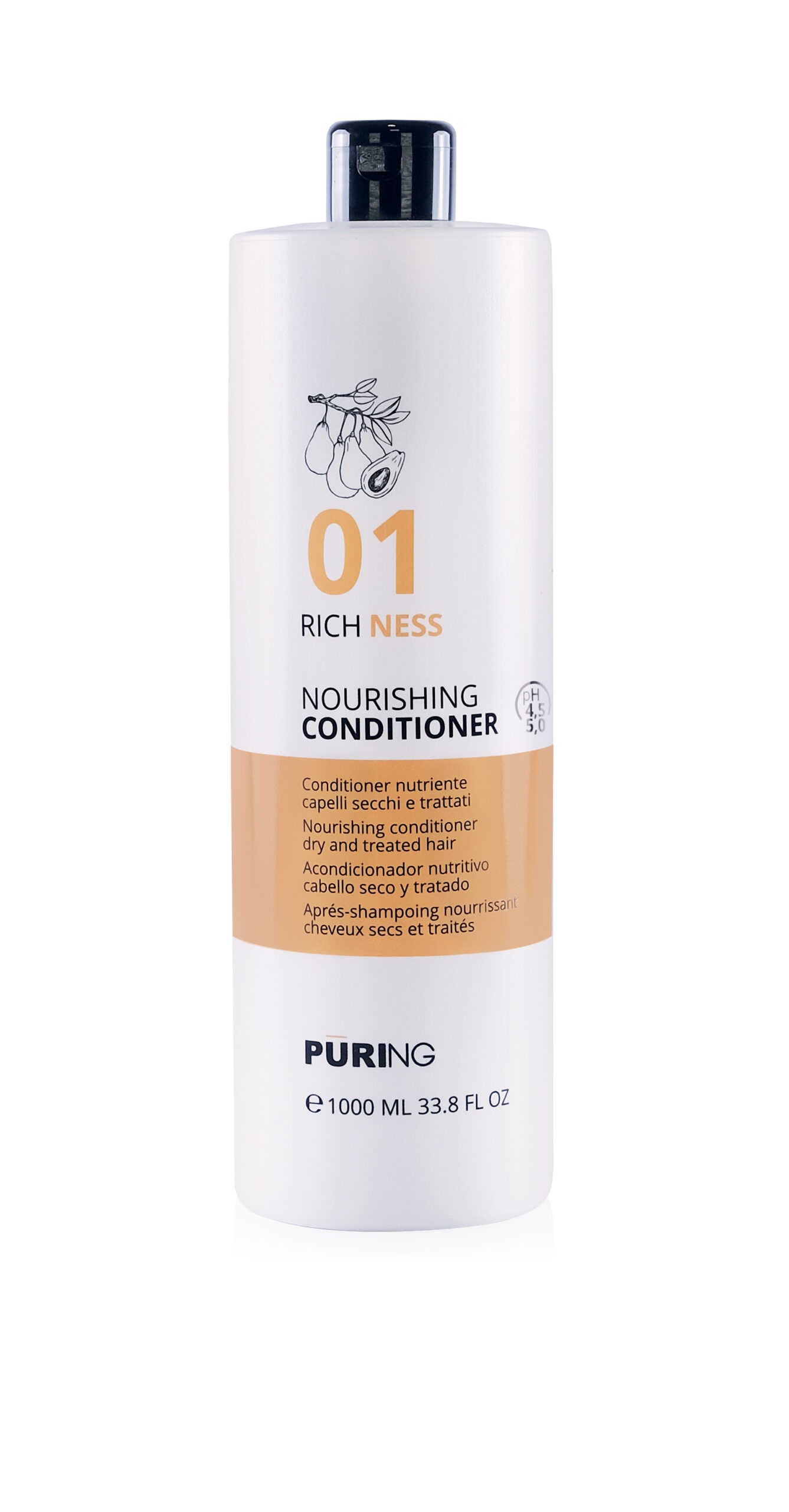 1027495 -- 000 (9062) PURING 01 RICHNESS CONDITIONER NUTRIENTE CAPELLI SECCCHI 1000 ML. - immagine 1