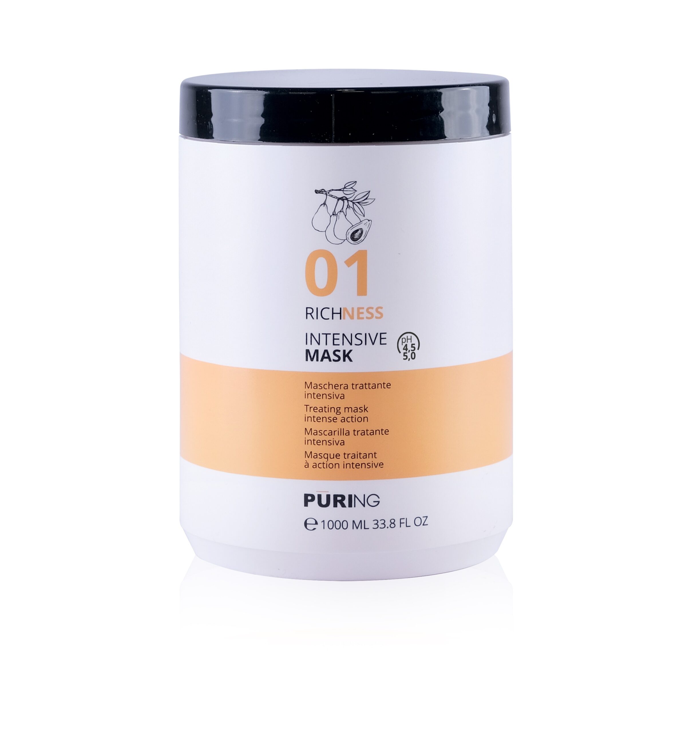 1027498 -- 000 (9052) PURING 01 RICHNESS MASK TRATTANTE INTENSIVA 1000 ML. - immagine 1