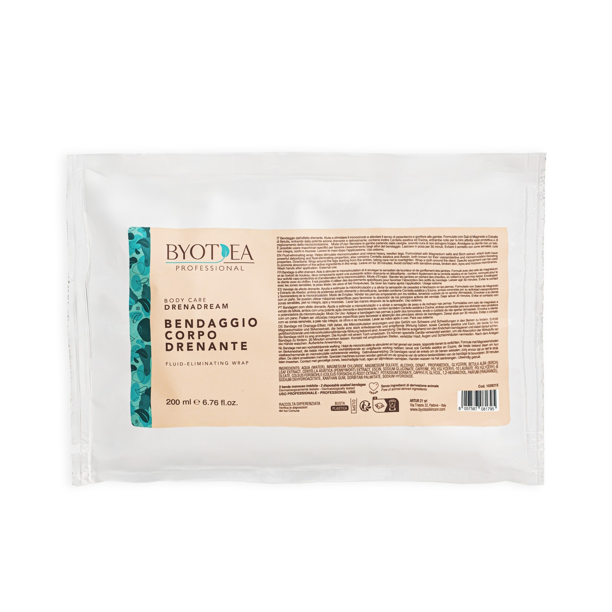 1028215 -- 000 (9190) BYOTEA BODY CARE BENDAGGIO EFFETTO DRENANTE 200ML. - immagine 1