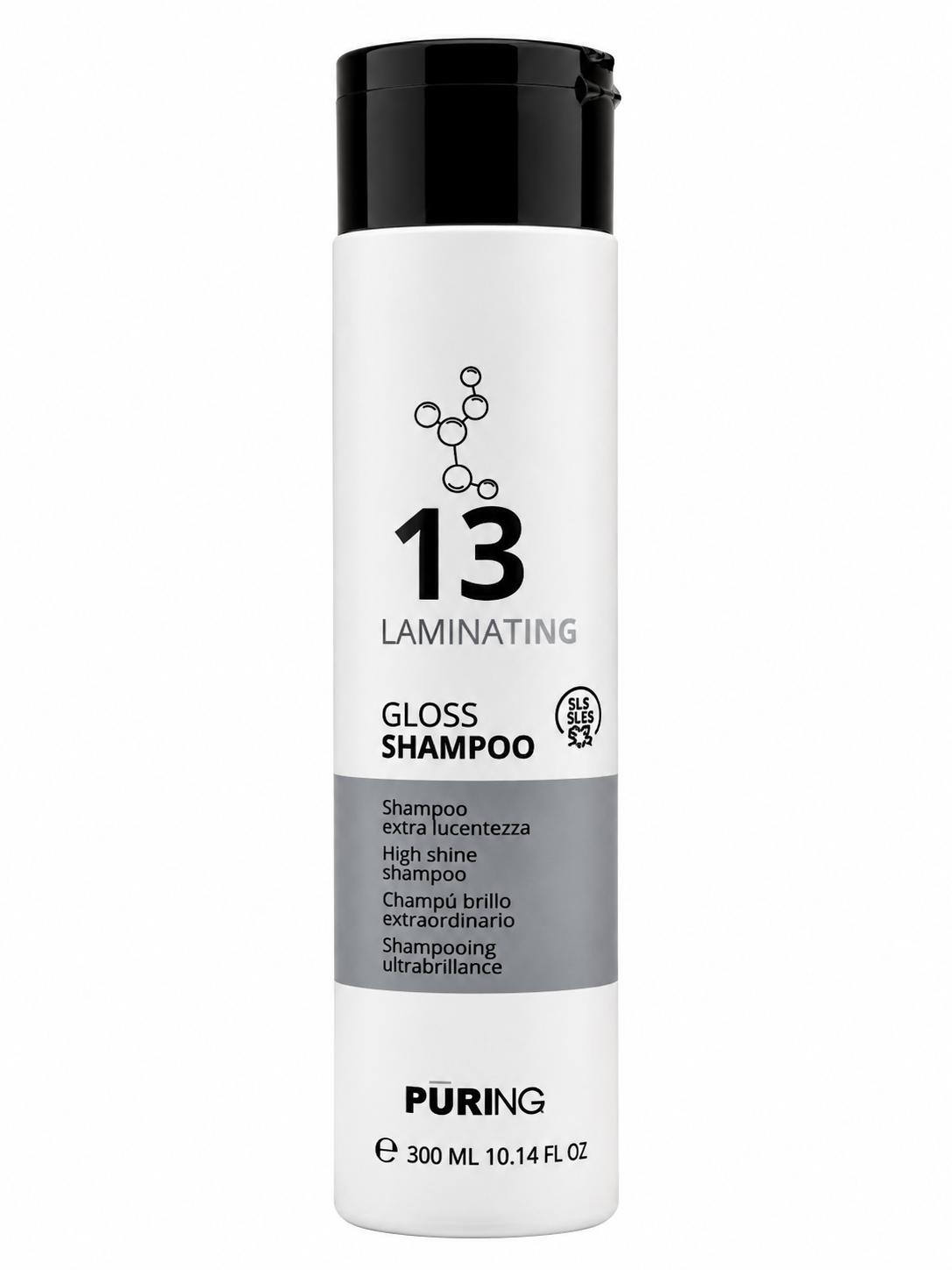 1089804 -- 000 (13371) PURING 13 GLOSS LAMINATING SHAMPOO 300 ML. - immagine 1
