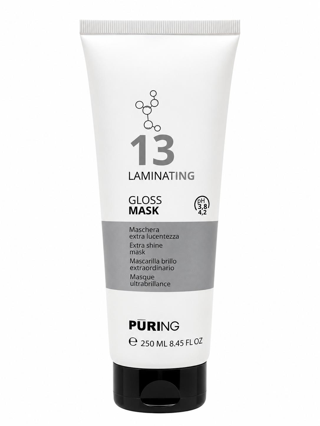 1089805 -- 000 (13373) PURING 13 GLOSS LAMINATING MASCHERA 250 ML. - immagine 1