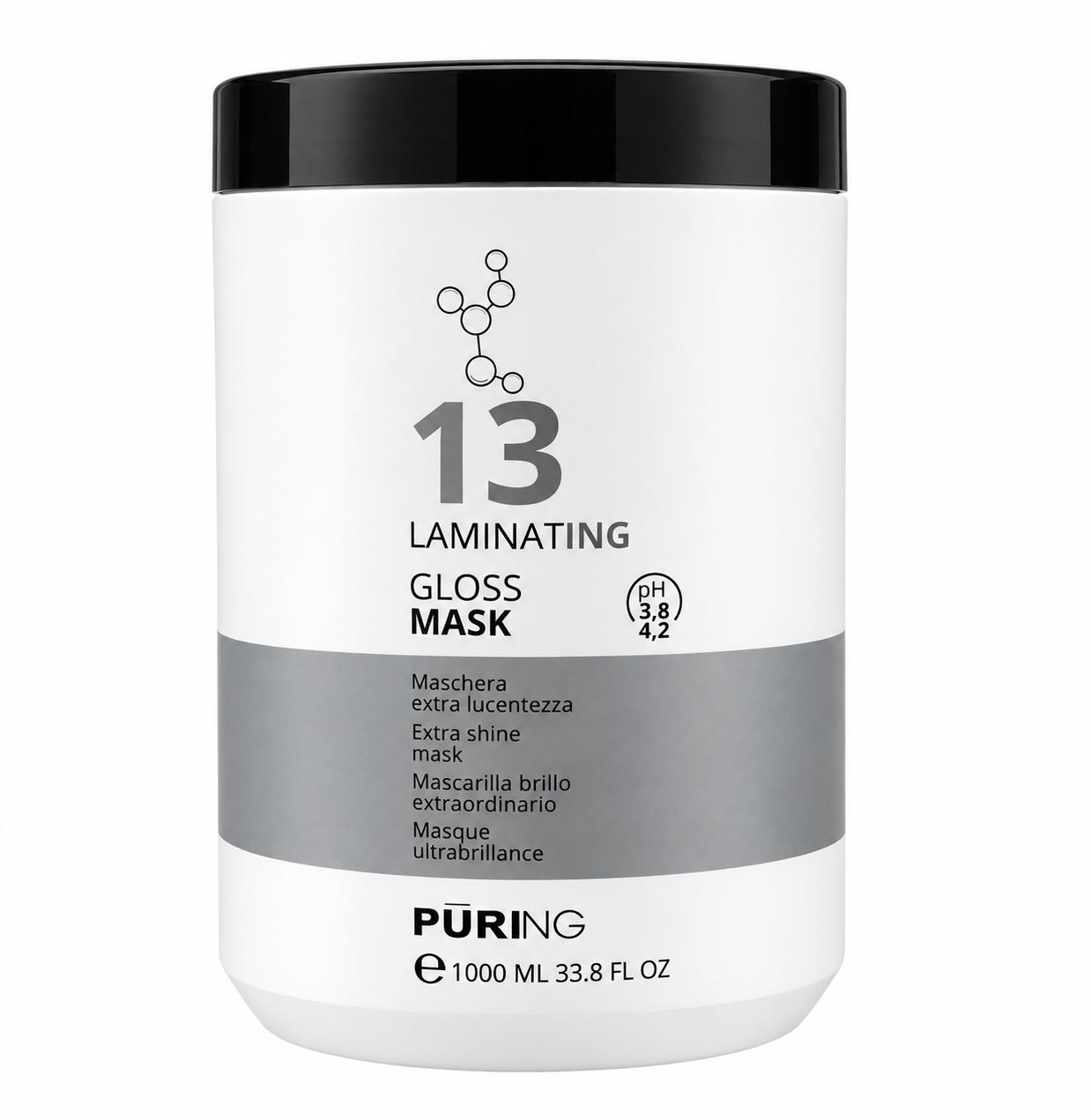 1090050 -- 000 (13372) PURING PR 13 GLOSS LAMINATING MASCHERA 1000 ML. - immagine 1