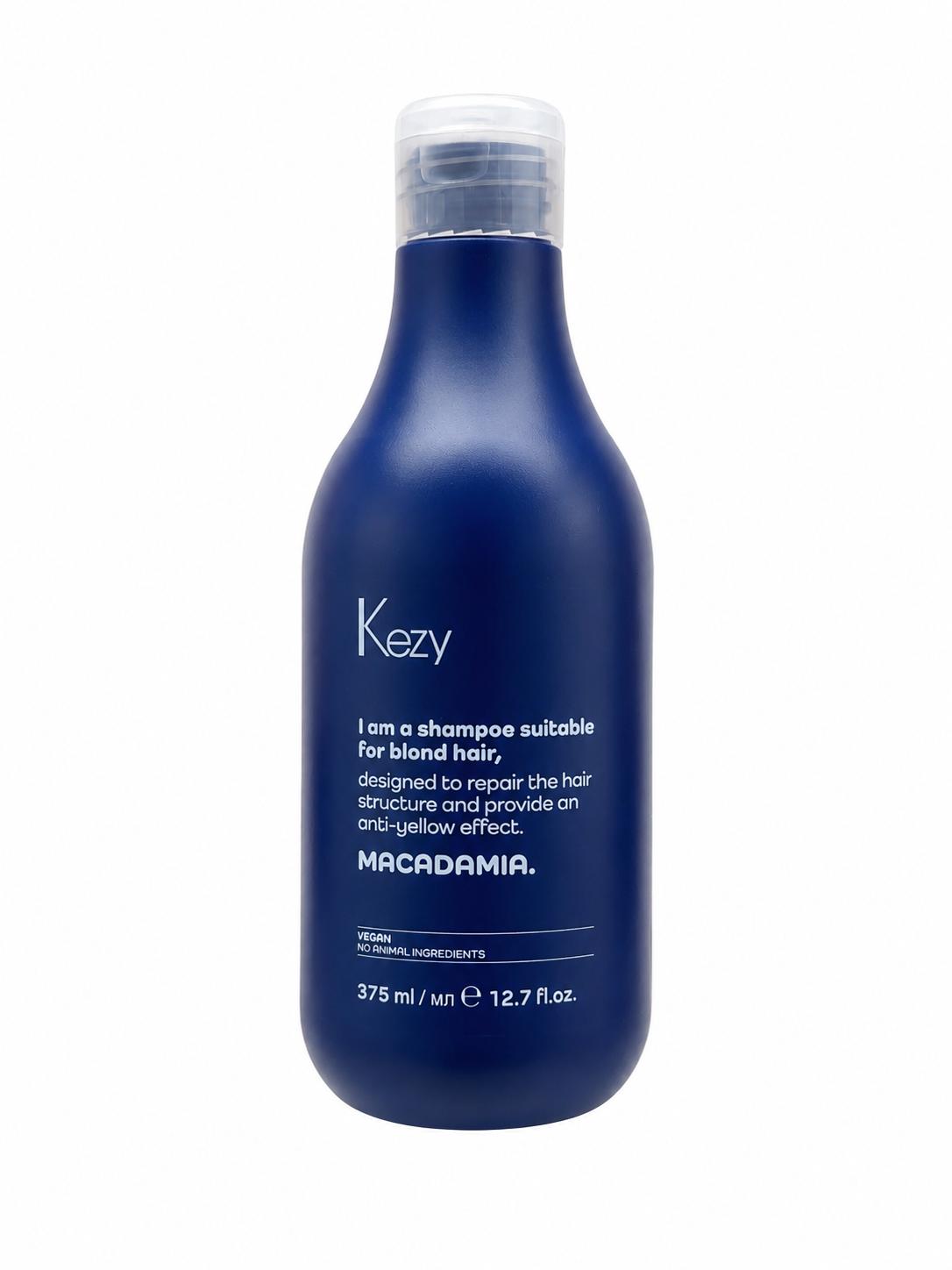 5K99022 -- 000 (12867) KEZY - MACADAMIA SHAMPOO NO YELLOW 375 ML. - immagine 1