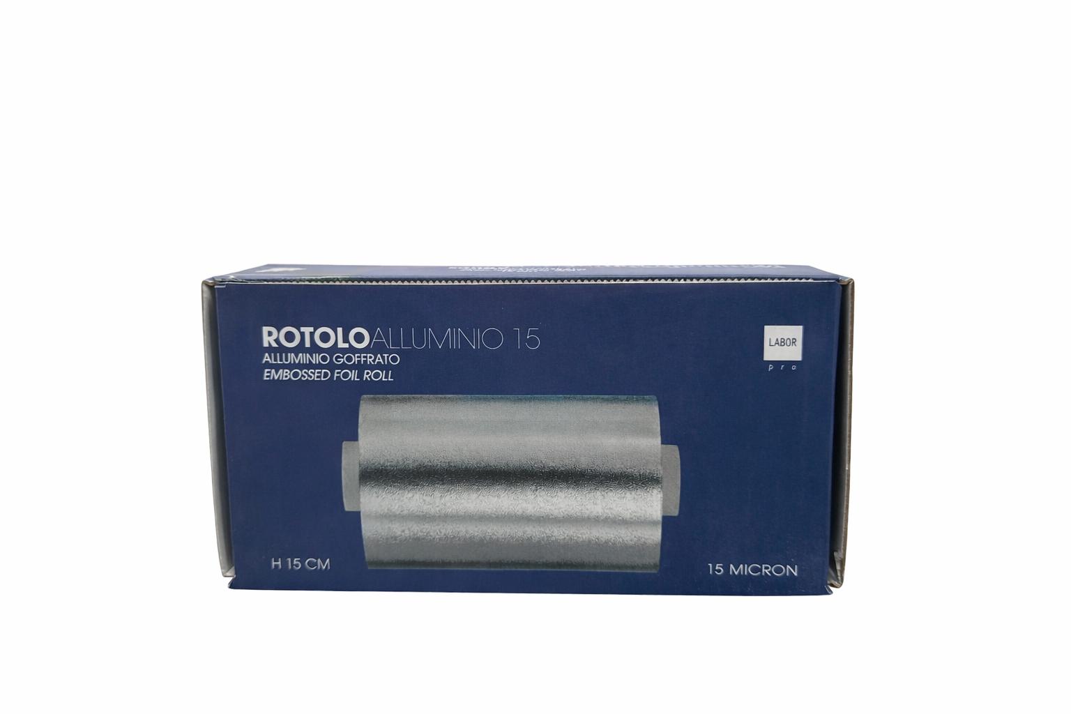 G315 -- 000 (9174) LABOR ROTOLO ALLUMINIO MICRO GROFFATO 15CM 15 MICRON. - immagine 1