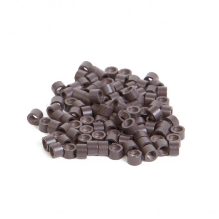 SB-DC -- 000 (12708) SEISETA ANELLI IN ALLUMINIO CON SILICONE COLORE CASTANO SCURO 150PZ - immagine 1